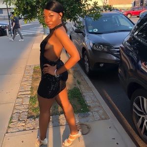 Black see through dress